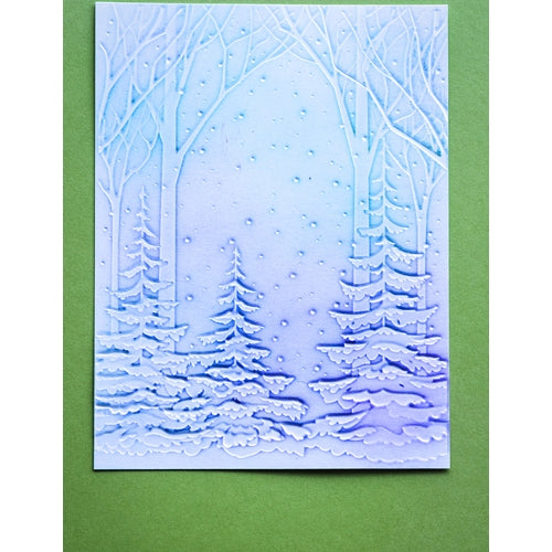 Simon Says Stamp! Memory Box SNOWY FOREST 3D Embossing Folder ef1010