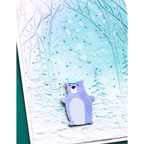 Simon Says Stamp! Memory Box SNOWY FOREST 3D Embossing Folder ef1010
