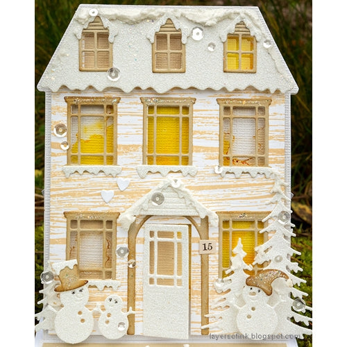 Simon Says Stamp! Poppy Stamps WINTER HOUSE POP UP EASEL SET Craft Dies 2394