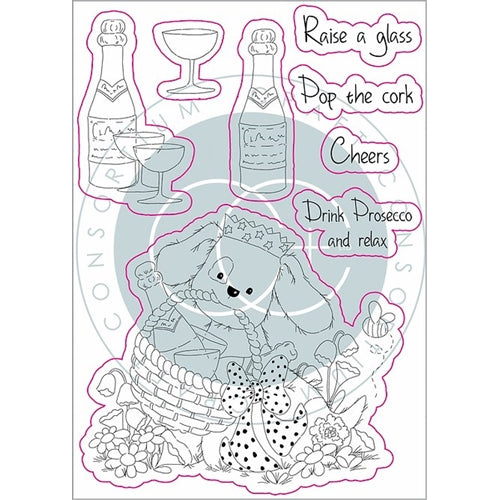 Simon Says Stamp! Craft Consortium THE GIFT OF GIVING POP THE CORK Clear Stamps CCSTMP042*