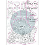 Simon Says Stamp! Craft Consortium THE GIFT OF GIVING POP THE CORK Clear Stamps CCSTMP042*