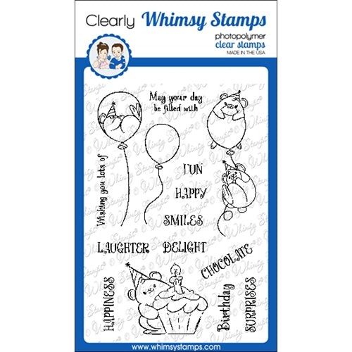 Simon Says Stamp! Whimsy Stamps HAPPY HAMSTERS Clear Stamps CWSD330*