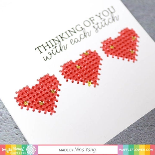 Simon Says Stamp! Waffle Flower STITCHABLE HEARTS Dies 310415