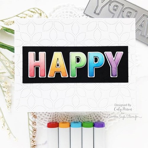Simon Says Stamp! Simon Says Stamp LARGE OUTLINE HAPPY Wafer Die sssd112142