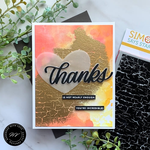 Simon Says Stamp! Simon Says Cling Stamp REVERSE CRACKLE BACKGROUND sss102158