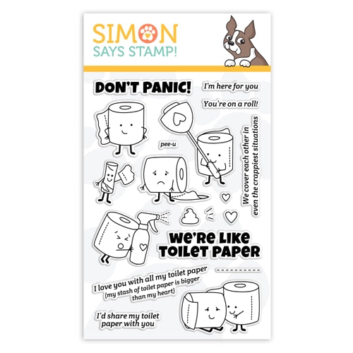 Simon Says Stamp! Simon Says Clear Stamps WE'RE LIKE TOILET PAPER sss102166 *