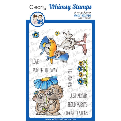 Simon Says Stamp! Whimsy Stamps HEDGIE LOVE Clear Stamps DP1050*