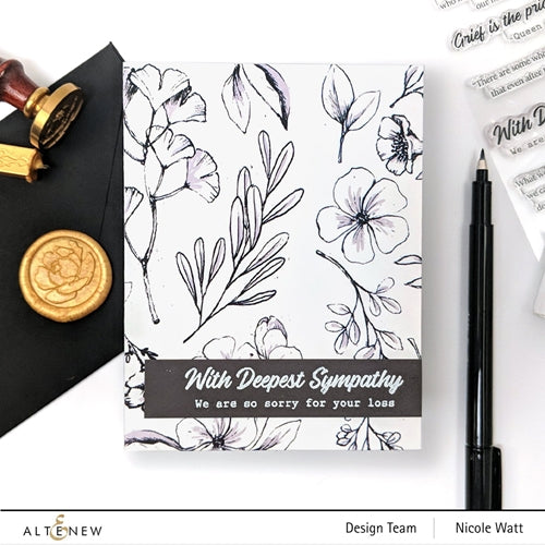 Simon Says Stamp! Altenew WITH DEEPEST SYMPATHY Clear Stamps ALT4387