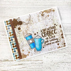 Simon Says Stamp! Sweet 'N Sassy COFFEE TALK Clear Stamp Set sns20037