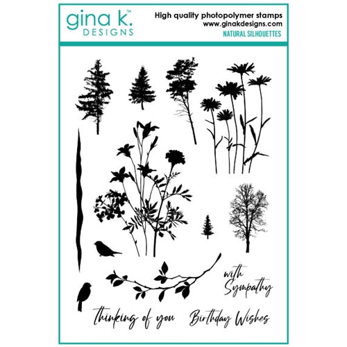 Simon Says Stamp! Gina K Designs NATURAL SILHOUETTES Clear Stamps 6545