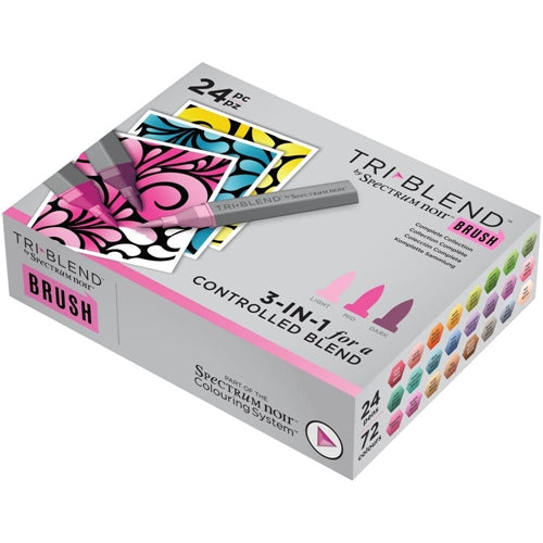 Simon Says Stamp! Spectrum Noir BRUSH 24 PACK TriBlend Markers sn-tbbr-comp24