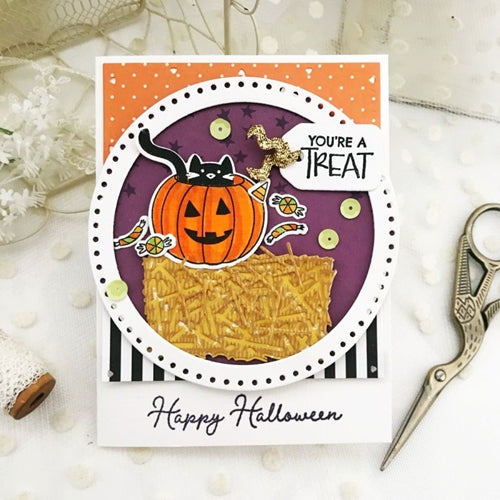Simon Says Stamp! Papertrey Ink JUST SENTIMENTS HALLOWEEN Clear Stamps 1185