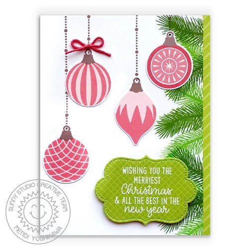 Simon Says Stamp! Sunny Studio INSIDE GREETINGS HOLIDAY Clear Stamps SSCL-273