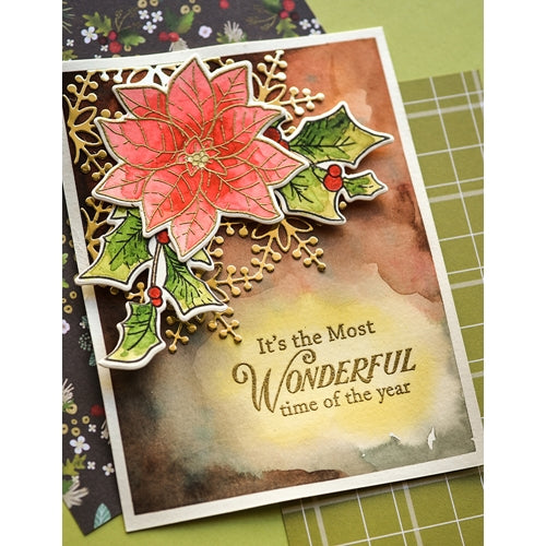 Simon Says Stamp! Memory Box SPIRIT OF CHRISTMAS Open Studio Clear stamp and Die Set cl5261d