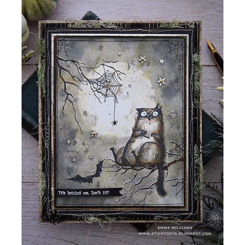Simon Says Stamp! Tim Holtz Cling Rubber Stamps SNARKY CAT HALLOWEEN CMS407