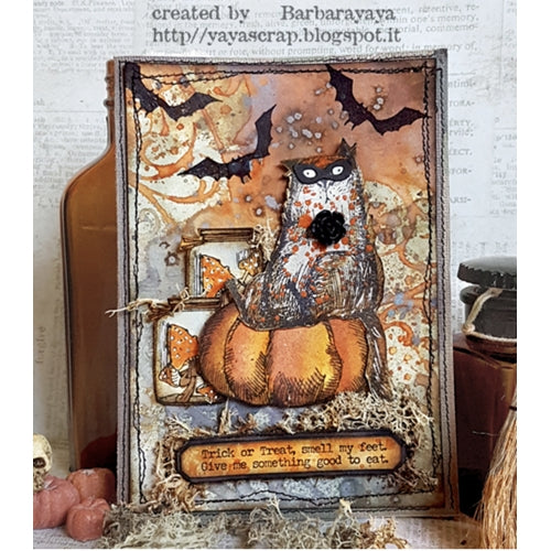 Simon Says Stamp! Tim Holtz Cling Rubber Stamps SNARKY CAT HALLOWEEN CMS407