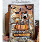 Simon Says Stamp! Tim Holtz Cling Rubber Stamps SNARKY CAT HALLOWEEN CMS407