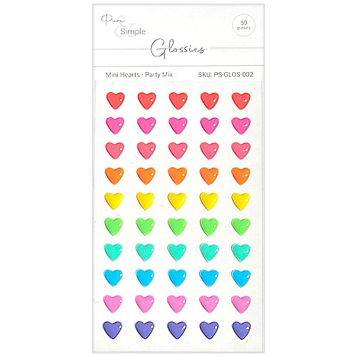 Simon Says Stamp! Julie Hickey Designs MINI HEARTS PARTY MIX Glossies PSGLOS002