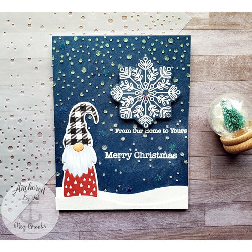 Simon Says Stamp! Simon Says Stamp Stencil LARGE FALLING SNOW SLIMLINE ssst121489