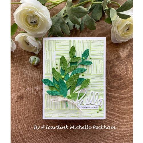 Simon Says Stamp! Simon Says Stamp ETCHED LAUREL LEAVES Wafer Die s690