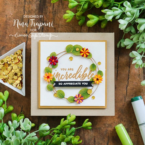 Simon Says Stamp! Simon Says Stamp ETCHED EUCALYPTUS WREATH Wafer Die s694