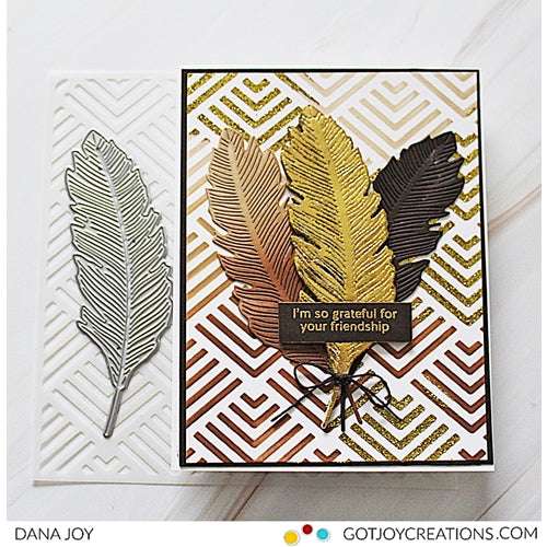 Simon Says Stamp! Simon Says Stamp ENGRAVED FEATHER Wafer Die s688 | color-code:ALT0