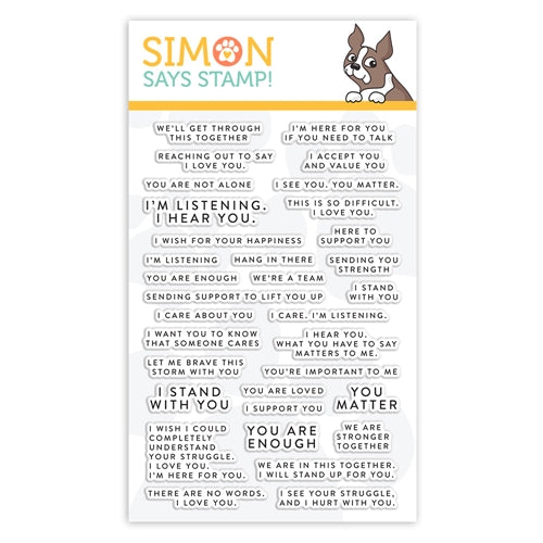 Simon Says Stamp! Simon Says Clear Stamps TINY WORDS SUPPORT sss102152