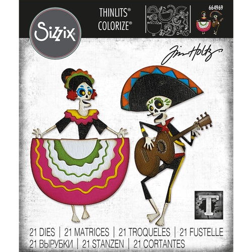Simon Says Stamp! Tim Holtz Sizzix DAY OF THE DEAD Colorize Thinlits Dies 664969