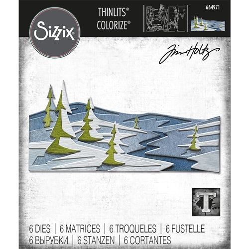 Simon Says Stamp! Tim Holtz Sizzix SNOWSCAPE Colorize Thinlits Dies 664971