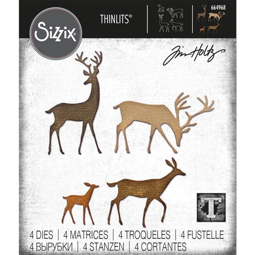 Simon Says Stamp! Tim Holtz Sizzix DARLING DEER Thinlits Dies 664968