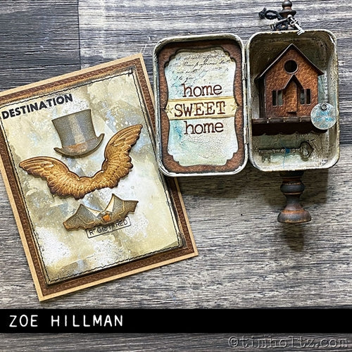 Simon Says Stamp! Tim Holtz Sizzix WINGED 3D Impresslits Cut and Emboss Folder 664248