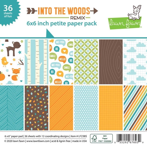 Simon Says Stamp! Lawn Fawn INTO THE WOODS REMIX Petite Paper Pack lf2385