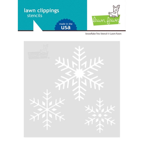 Simon Says Stamp! Lawn Fawn SNOWFLAKE TRIO Stencil lf2460