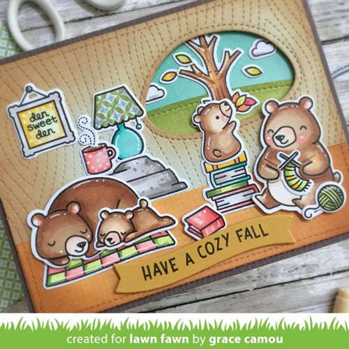 Simon Says Stamp! Lawn Fawn STITCHED DENS Die Cuts lf2452