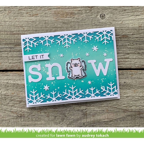 Simon Says Stamp! Lawn Fawn SNOWFLAKE BORDER Die Cut lf2431