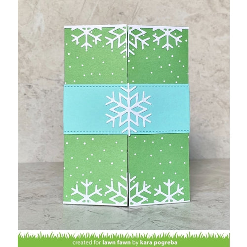 Simon Says Stamp! Lawn Fawn SNOWFLAKE BORDER Die Cut lf2431