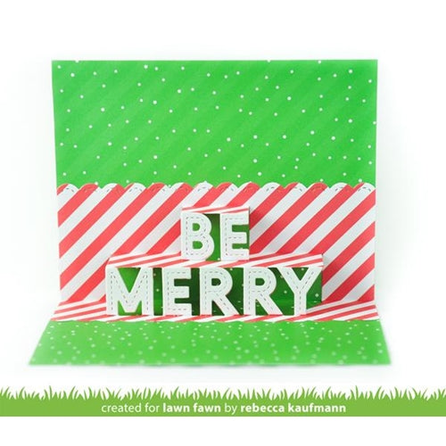 Simon Says Stamp! Lawn Fawn POP-UP BE MERRY Die Cut lf2446*