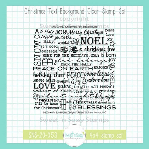 Simon Says Stamp! Sweet 'N Sassy CHRISTMAS TEXT BACKGROUND Clear Stamp sns-20-053