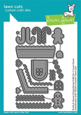 Simon Says Stamp! Lawn Fawn BUILD-A-HOUSE GINGERBREAD ADD-ON Die Cuts lf2438