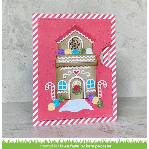 Simon Says Stamp! Lawn Fawn BUILD-A-HOUSE GINGERBREAD ADD-ON Die Cuts lf2438