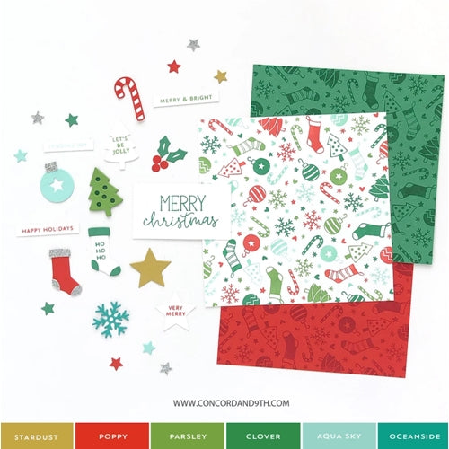 Simon Says Stamp! Concord & 9th ICONIC CHRISTMAS TURNABOUT Clear Stamp Set 10952