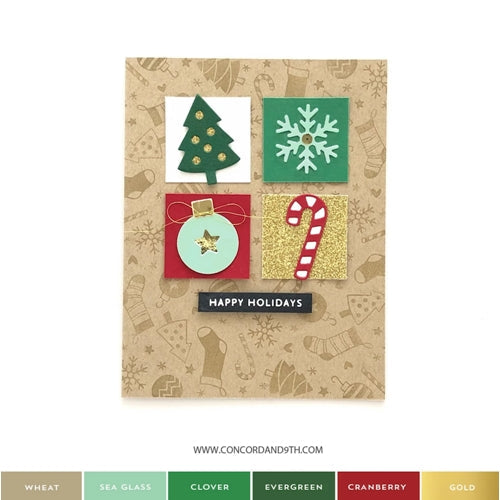 Simon Says Stamp! Concord & 9th ICONIC CHRISTMAS TURNABOUT Clear Stamp Set 10952
