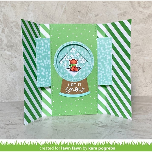 Simon Says Stamp! Lawn Fawn SNOW GLOBE SCENES SHAKER ADD-ON Die Cuts lf2429