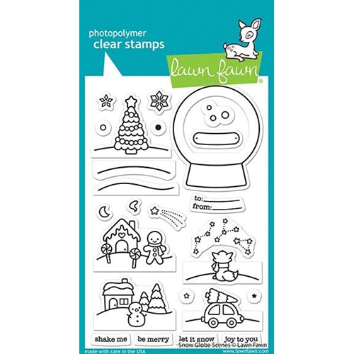 Simon Says Stamp! Lawn Fawn SNOW GLOBE SCENES Clear Stamps lf2427