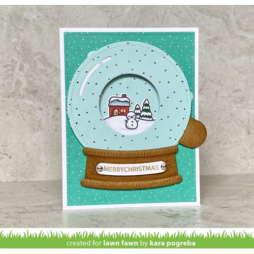 Simon Says Stamp! Lawn Fawn SNOW GLOBE SCENES Clear Stamps lf2427