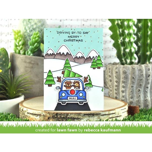 Simon Says Stamp! Lawn Fawn OVER THE MOUNTAIN BORDERS Clear Stamps lf2419