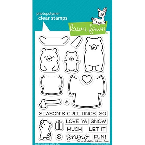 Simon Says Stamp! Lawn Fawn SNOW MUCH FUN Clear Stamps lf2411