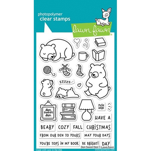 Simon Says Stamp! Lawn Fawn DEN SWEET DEN Clear Stamps lf2409
