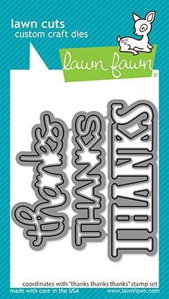 Simon Says Stamp! Lawn Fawn THANKS THANKS THANKS Die Cuts lf2406
