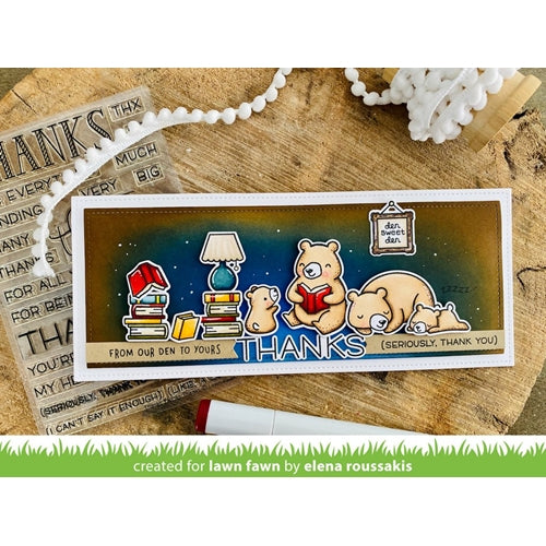Simon Says Stamp! Lawn Fawn SET THANKS THANKS THANKS Clear Stamps and Dies lfttt